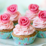 Cupcake Rosa floral